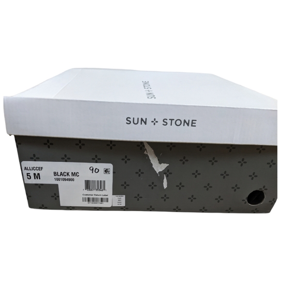 Sun and Stone Women's Over the Knee Allicce Black Microsuede Boots Size 5 - Picture 13 of 13